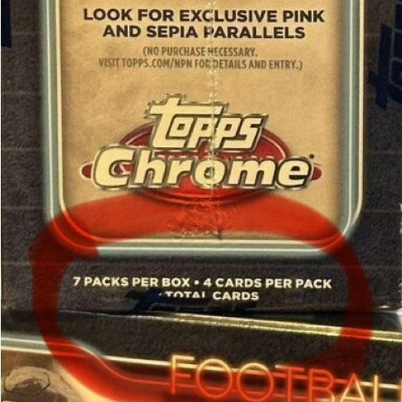 2Boxes New Sealed 2024 Topps Chrome Football 7-Pack Blaster Box - Picture 4 of 4